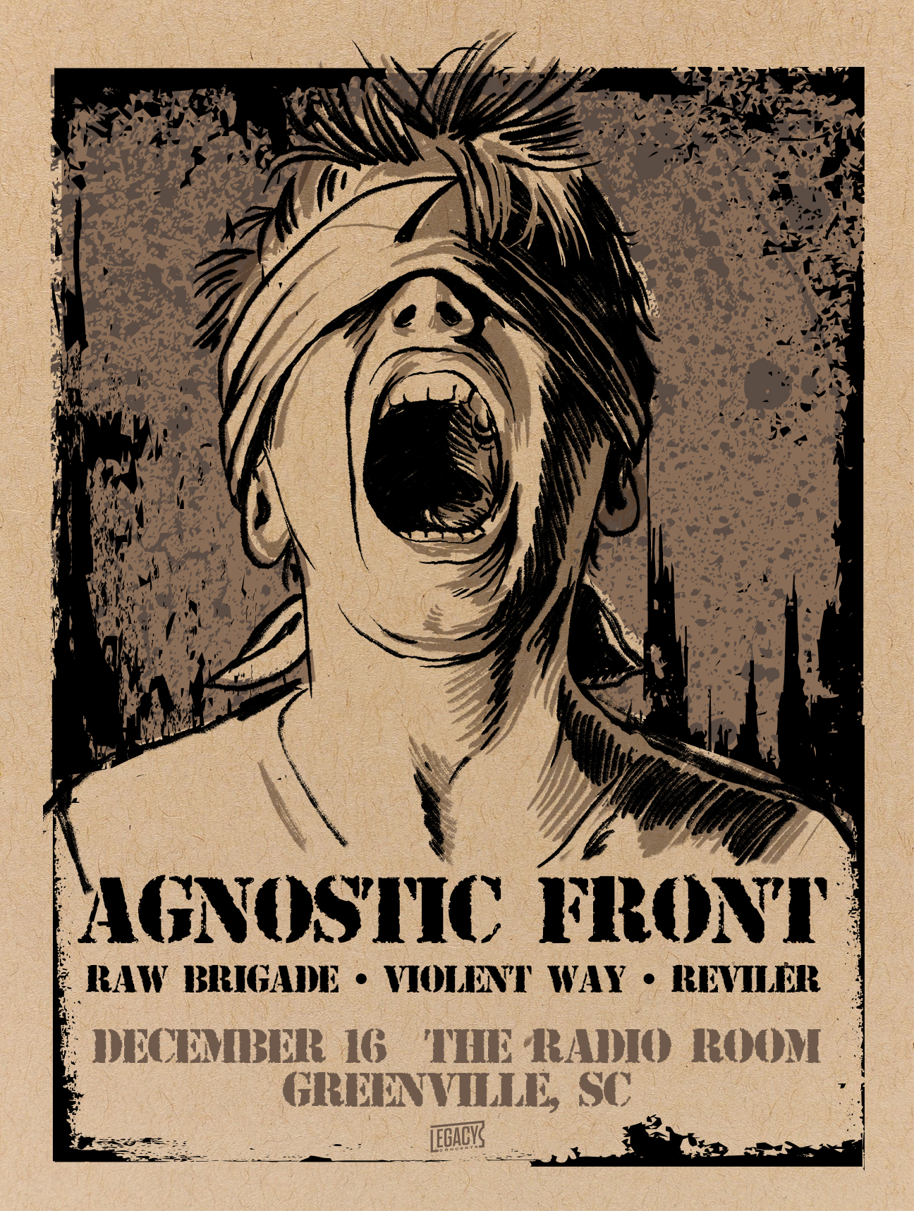 Agnostic Front with Raw Brigade, Violent Way, and Reviler